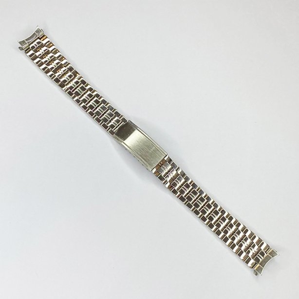 สายสแตนเลสสตีล หัวสายแบบโค้ง สำหรับนาฬิกาข้อมือ - สีเงิน ( 14MM ) S09011419